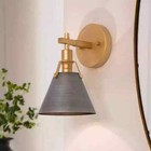 LNC A03910 1 Light Kit Vintage Gold Antique Gray Bell Sconce Light