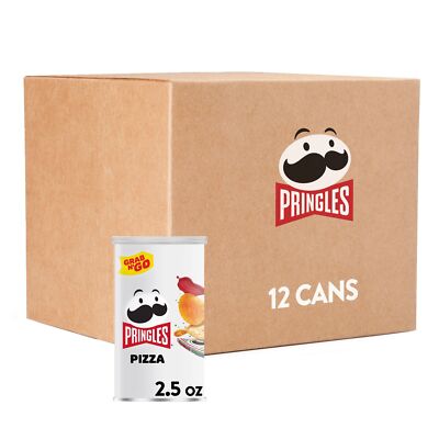 Pringles Potato Crisps Chips, Lunch Snacks, On-The-Go Snacks, Grab n' Go, Piz...