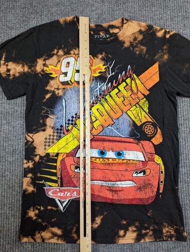 VTG Pixar Shirt Kids Small Lightning Mcqueen AOP Wrap Acid Wash T Shirt Y2K - Picture 6 of 7