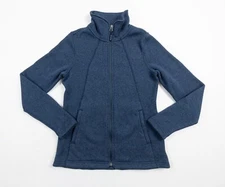 North Face Jacket Womens Small Blue Fleece Cresent Full Zip Ladies Outdoors FLAW