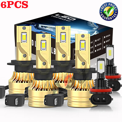 For Mercedes-Benz E350 E550 08-2012 LED Headlight Bulb High Low Beam+Fog light