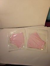 NEW Set Of 2 Pastel Pink Adjustable And REUSABLE Face Masks