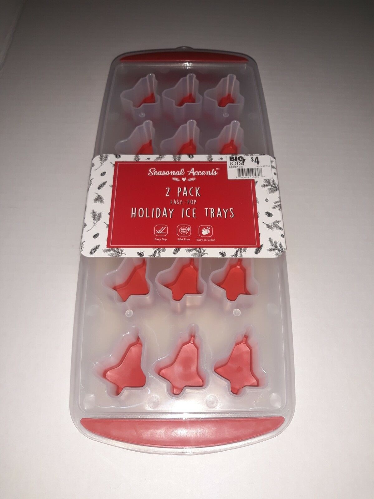 Christmas House Silicone Ice Cube Tray / Mold - Holiday Bells
