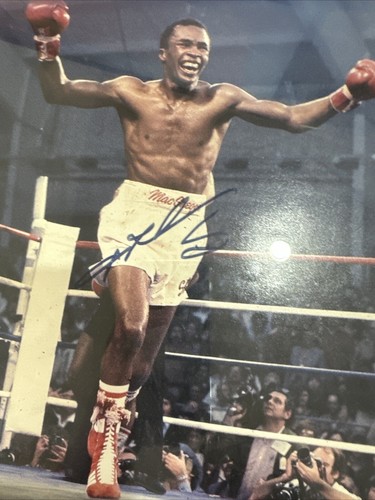 Autogramm 11x14 Foto von Sugar Ray Leonard’s 1987 Defeat Of Anthony Hagler - Bild 4 von 4