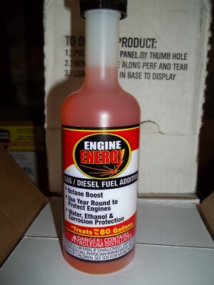 ENGINE ENERGY FUEL ADITIVE OCTANE BOOST TREATS UP TO 80 GAL. GAS OR DIESEL 4-008