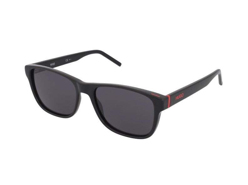 HUGO BOSS Herren Rechteck Sonnenbrille HG 1161/S 807 Schwarz  