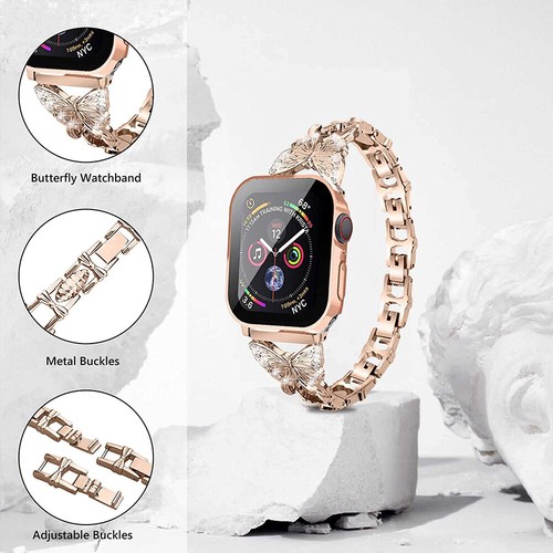 Luxus Butterfly iWatch Armband + Schutzhülle Für iWatch Series 9 8 7 6 5 4 SE - Zdjęcie 5 z 13