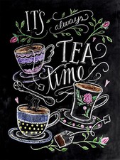 It's Tea Time, Retro metal Aluminium Sign vintage / man cave / Bar/ Pub