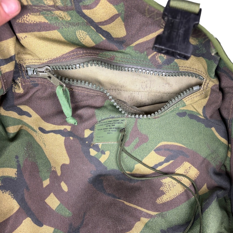 British Army DPM 120L Bergen Rucksack + Side Pockets - Long Back ...