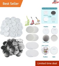 Versatile 100 Sets 75mm Button Parts - Create Custom Badges for Any Occasion