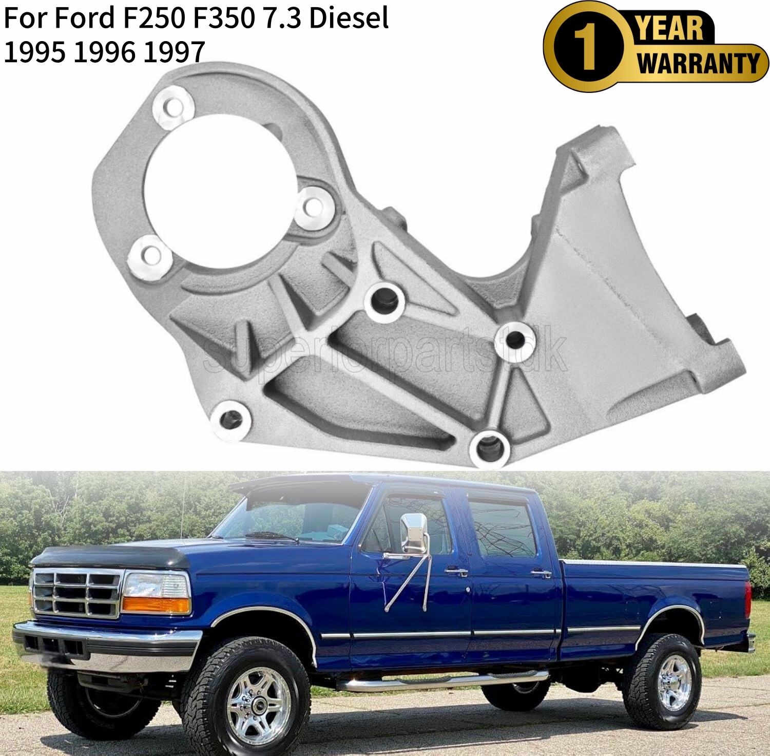 Power Steering A/C Bracket For FORD 95 96 97 F250 F350 7.3 Diesel F6TE-19E708-AA