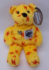 Ryan Leaf 16 San Diego Chargers Beanie Baby Salvino's Bammers Plush Bear