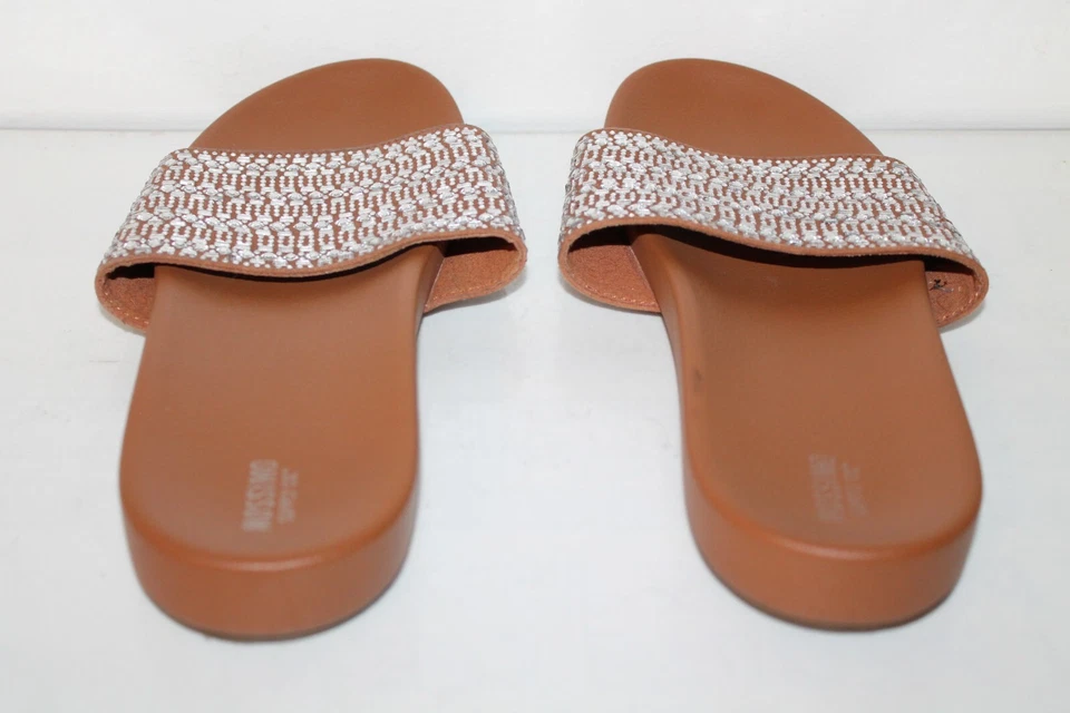 Mossimo Slide Sandal, Brown/Sparkle, Synthetic, Womens Size 11 - Image 3 of 4