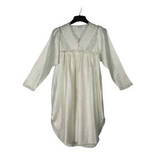 Vintage Christian Dior Nightgown Ivory Lace Trim Small