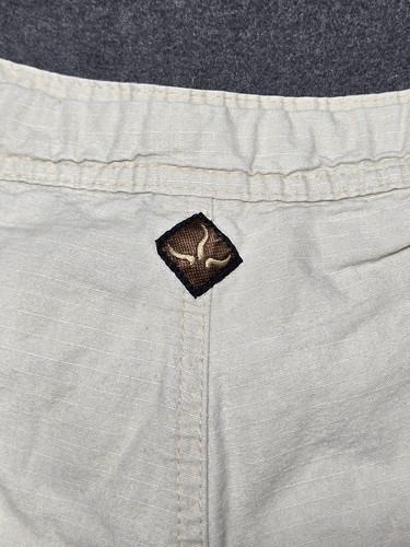 Y2K Prana Pants Women Medium Beige Cinched Leg Cropped Hiking Outdoor USA - Picture 6 of 8