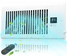 Xcity Quiet Register Booster Fan, Intelligent 4"x10" Vents, 10-speed, Air Ven...