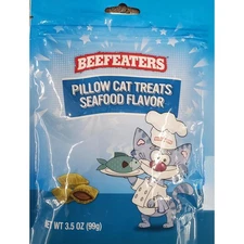 Beefeaters Pillow Cat Treats Seafood Flavor 3.5Oz 4pack