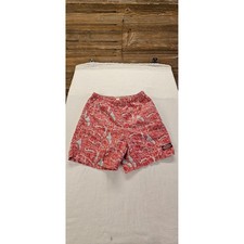 Vineyard Vines Mens Bahamas Map Print Swim Trunks Red Blue Size Small