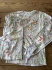 Pottery Barn Christmas Pajamas XS Organic Cotton Snowmen Gnomes Trees 2 Pc