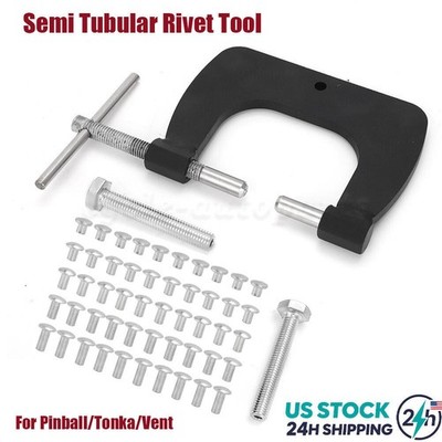 Semi Tubular Rivet Tool For 1/8'' Semitubular Rivets Vent Window Restoration Kit-