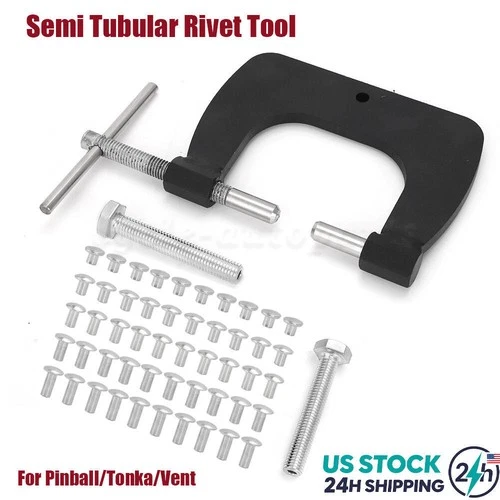 Semi Tubular Rivet Tool For 1/8" Semitubular Rivets Vent Window Restoration Kit-