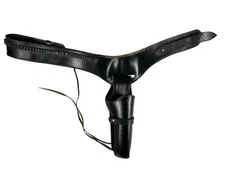 Vintage Black Leather Holster With Matching Belt Ammo Holder Closed Gun Store