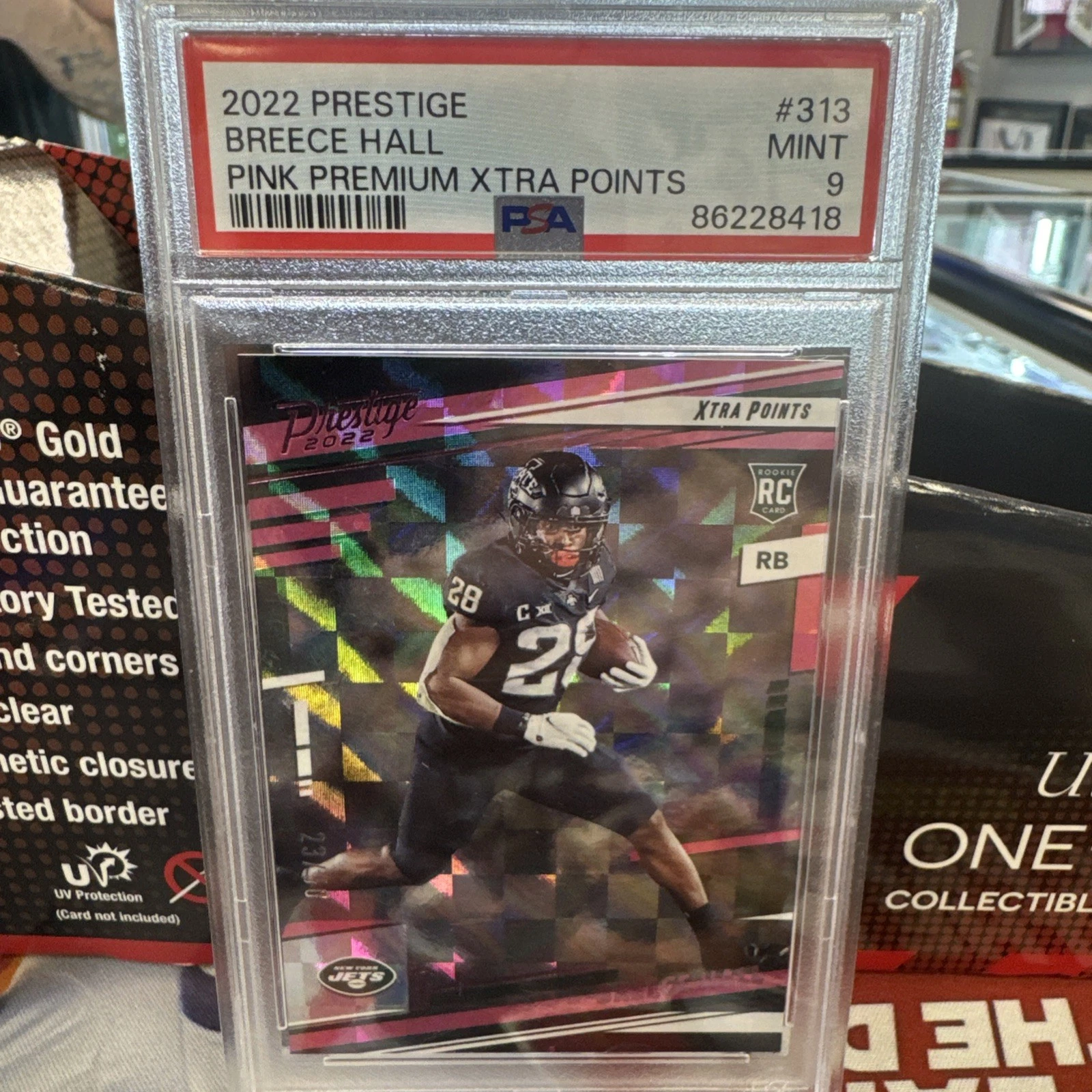 Breece Hall Panini Prestige #313 Pink Premium Xtra Points