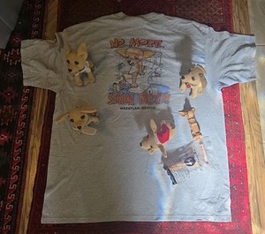 Lot of 4 VINTAGE TACO BELL  Chihuahua Dogs Plush Stuffed Toys XXL Tee