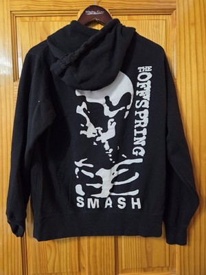 The Offspring Hoodie Mens Medium Black Full Zip Fleece Smash
