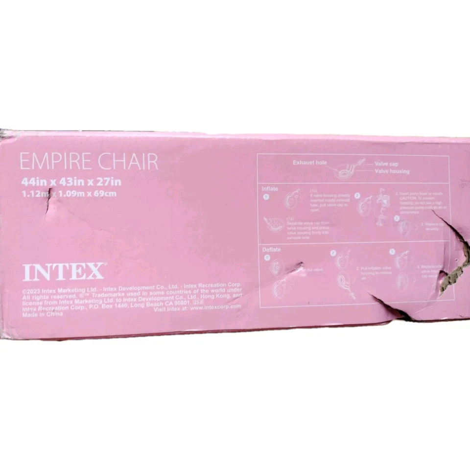 Intex Empire надувной лаунж общежитие кемпинг стул для взрослых, зеленый - Изображение 3 из 3