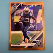 2019 Panini Donruss Optic Orange Prizm Serial # T.Y. Hilton #45 Colts /199