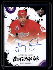 2025-26 UD Detroit Red Wings Centennial Octopus Ink Jimmy Carson Auto #OI-CA