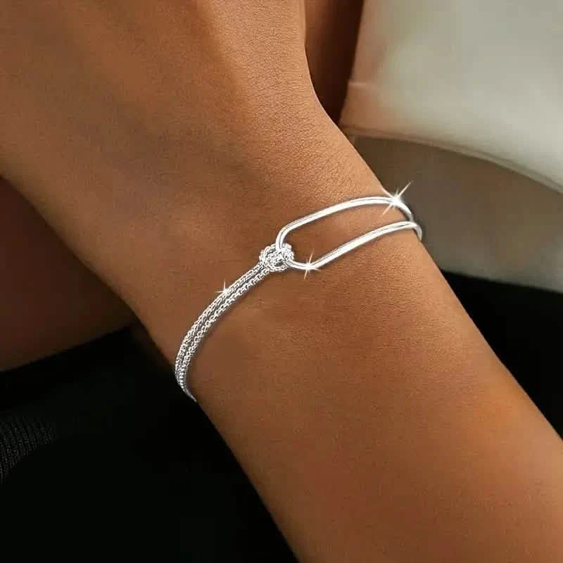 S925 Hypoallergenic Minimalist Geometric Collage Bracelet