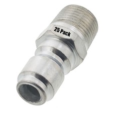 25 Pack Pressure Washer 38 Male Npt To Quick Connect Plug Zinc Coupler 25 Pack Pressure Washer 38 Male Npt To Quick Connect Plug Zinc Coupler
