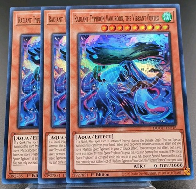 #ad #ad Yugioh 3x Radiant Typhoon Varuroon the Vibrant Vortex DOOD EN016 Super Rare NM $2.29