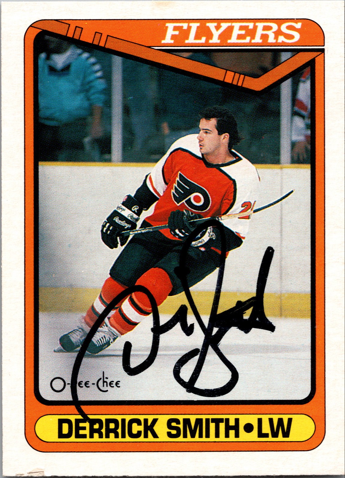 Derrick Smith Philadelphia Flyers Signed Autographed 1990-91 O-Pee-Chee #463 RC