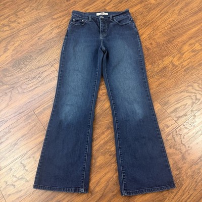 Levis 512 Jeans Womens 6 Boot Cut Slim Dark Wash Denim Mid Rise Stretch 25x28
