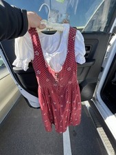 Dirndl Dress with Blouse Costume Oktoberfest Size EU 38 100 Cotton