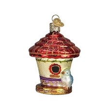 Old World Christmas Blown Glass Ornament, Charming Birdhouse