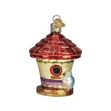 Old World Christmas Blown Glass Ornament, Charming Birdhouse