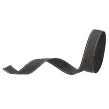 5/8 Inch Denim Fabric Ribbons, 3 Yards Denim Bow Jean Ribbon, Black 16mm