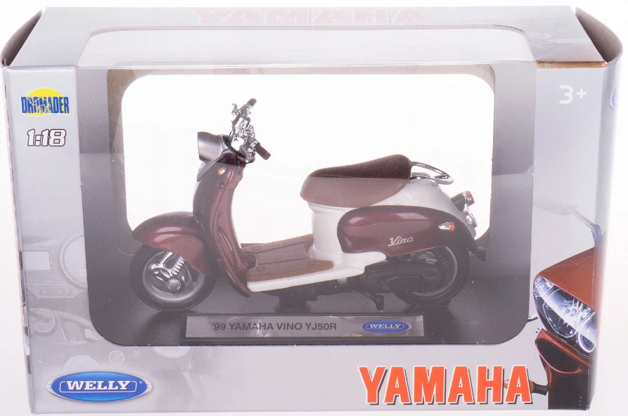 ,WELLY, Scooter YAMAHA Vino YJ50R 1999 marrón metalizado y blanco, 1/18, WELY... - Imagen 3 de 3