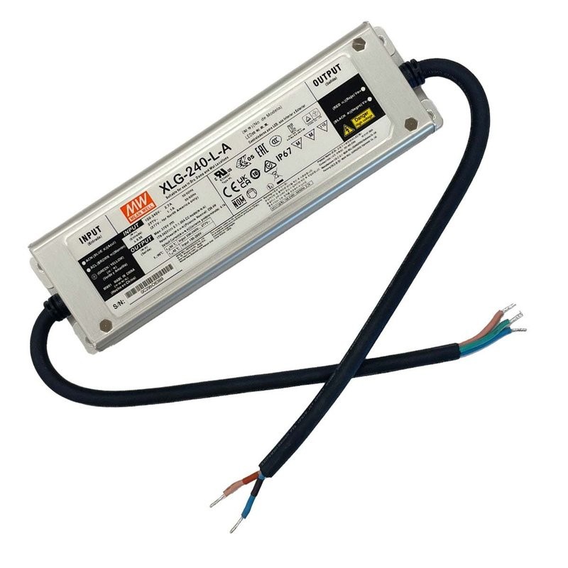 Driver LED Mean Well XLG-240-L-A per Illuminazione Urbana 240W 700mA