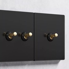 Retro Industrial Switch Plate Dual Control 86-Type Wall Toggle Light Switch CN