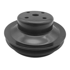 Black Steel Long Water Pump Pulley Double Groove Compatible With 1969 And Up Black Steel Long Water Pump Pulley Double Groove Compatible With 1969 And Up