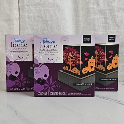 3 Box Febreze Home Collection Flameless Luminary Refills Midnight Orchard NEW
