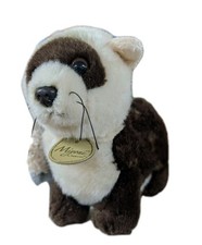 Aurora Miyoni with Tag 10.5" Black Footed Ferret Realistic Stuffed Animal Soft