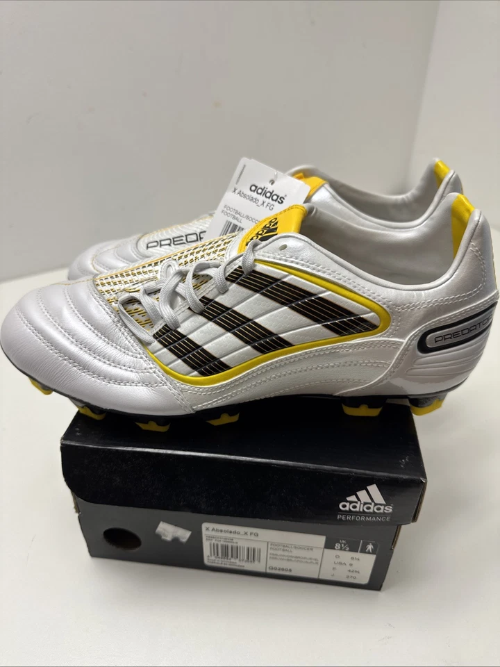 NEW 2009 adidas Predator X Absolado TRX FG White Yellow G02605 US 9 EUR 42,2/3 - Bild 4 von 4