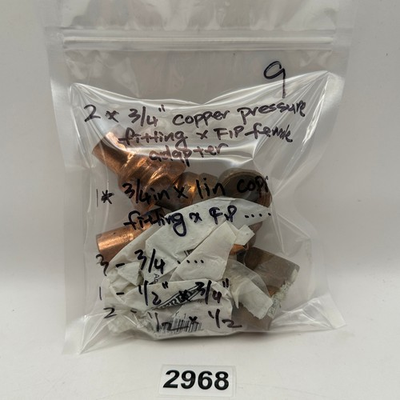 #ad LOT OF 9 COPPER PRESSURE FITTINGS CAPS ADAPTERS 1 2quot; 3 4quot; MIXED PLUMBING $59.99