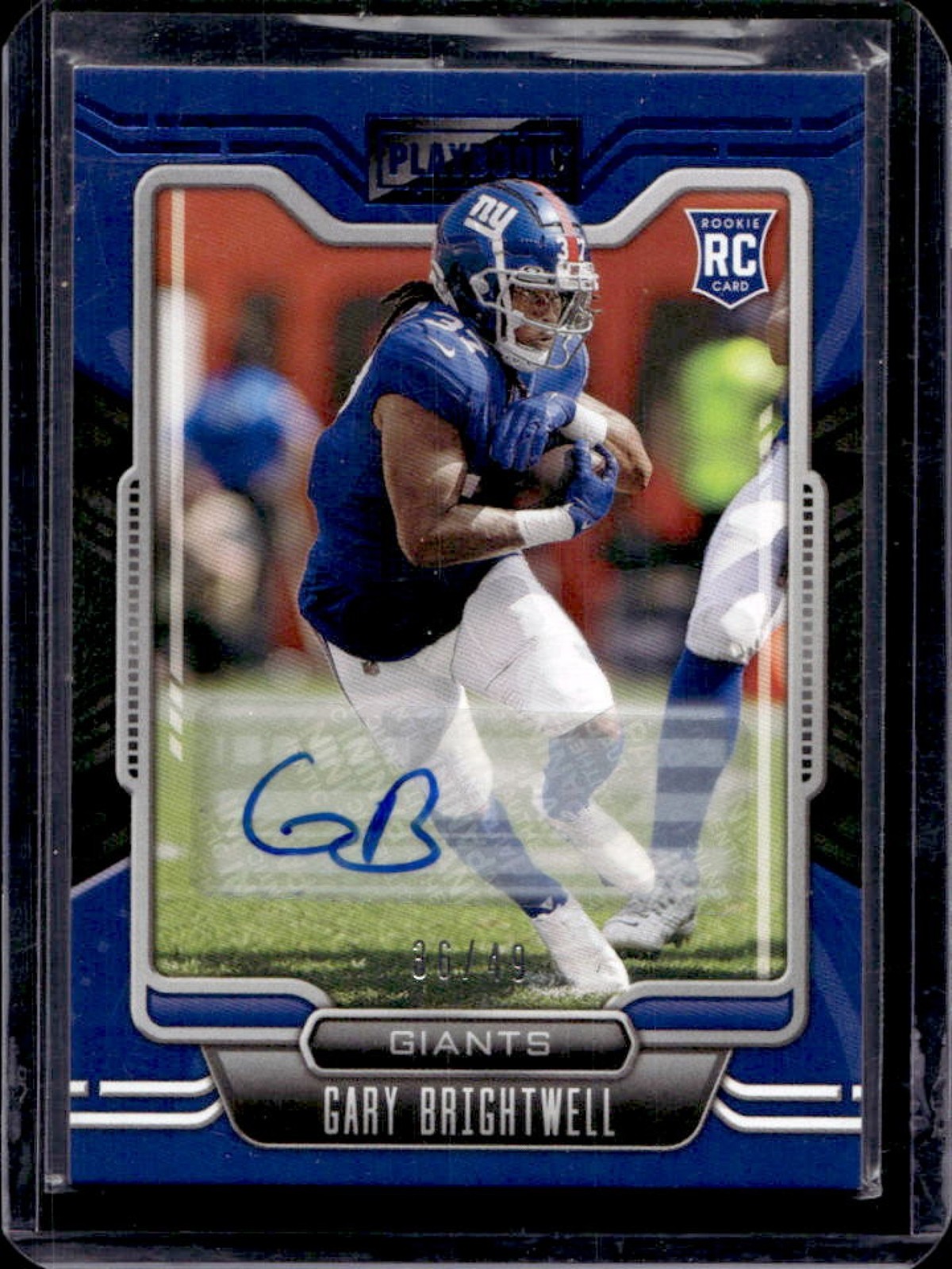 Gary Brightwell Panini Playbook #187 Signature-Platinum